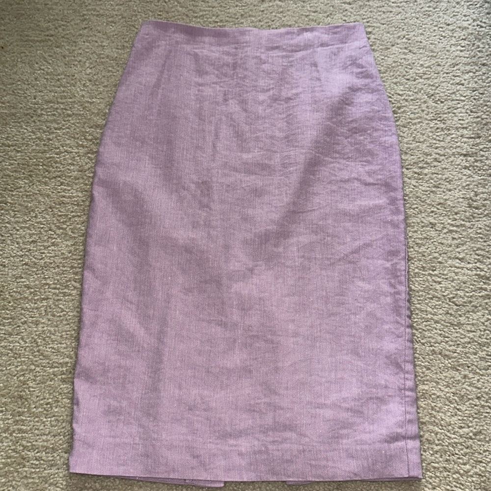 Express Pink Linen lined Aline Skirt